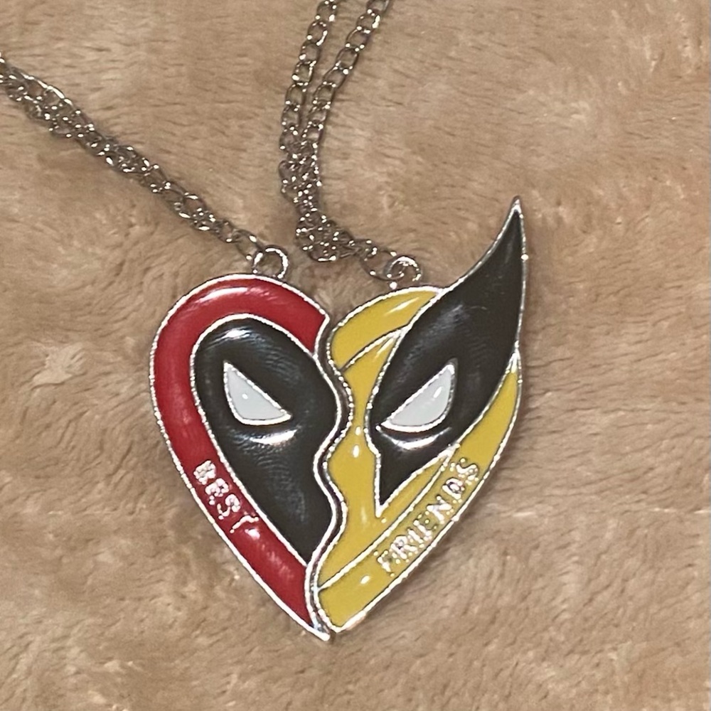 Deadpool Wolverine Necklace best friends from marvel movie